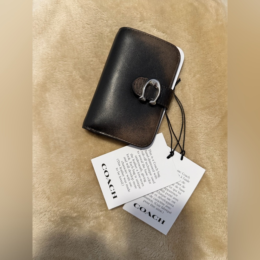 Coach Two-Tone Leather Card Holder